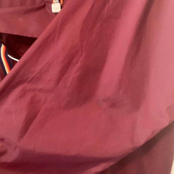 Vintage Adidas Burgundy Anorak Windbreaker 80s 90s Packable Jacket Size Large - Picture 13 of 15